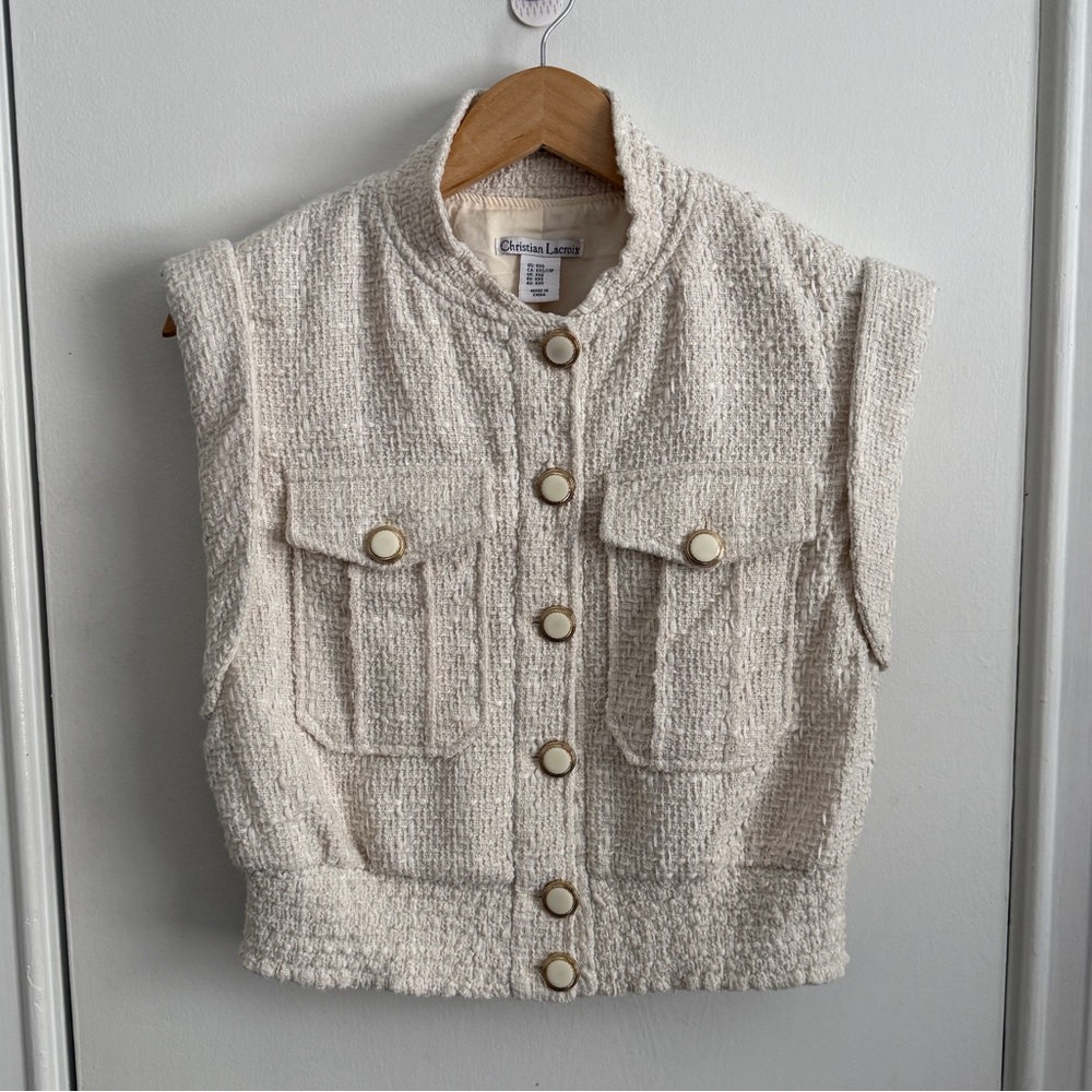 Christian Lacroix Tweed Buttoned Vest